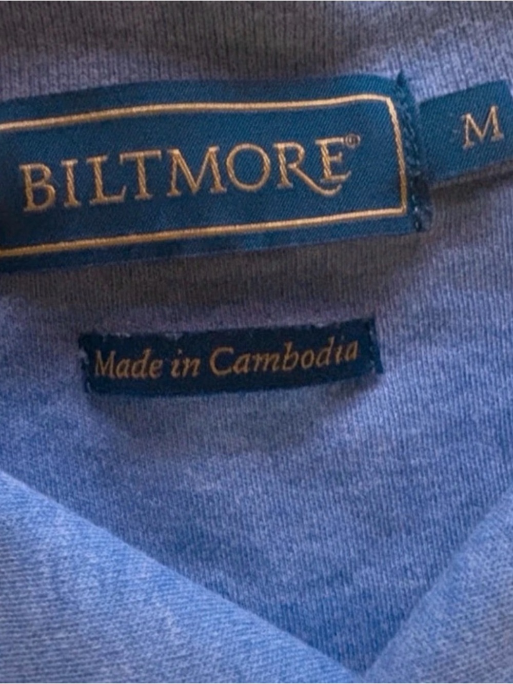 Men’s Light Blue V-Neck Polo